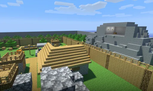 Image of the map bhop_minecraft_village